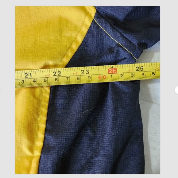 Chaps 1/4 Zip Jacket Men's Size Med. with Roll Away Hood Pockets Toggle Waist - Picture 15 of 16